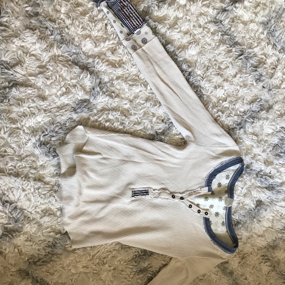 Free People thermal patchwork long sleeve